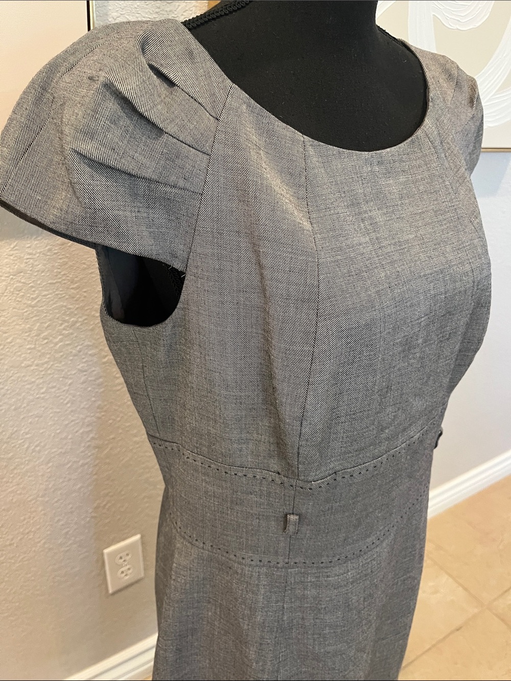 Antonio Melani Gray Sheath Dress - Elegant Office Dress - Picture 2 of 7